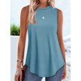 thumbnail image 4 of Women's Sleeveless Tank Tops T-Shirts Loose Crew Neck Basic Blouses Tunic for Casual Summer Blue XL, 4 of 8
