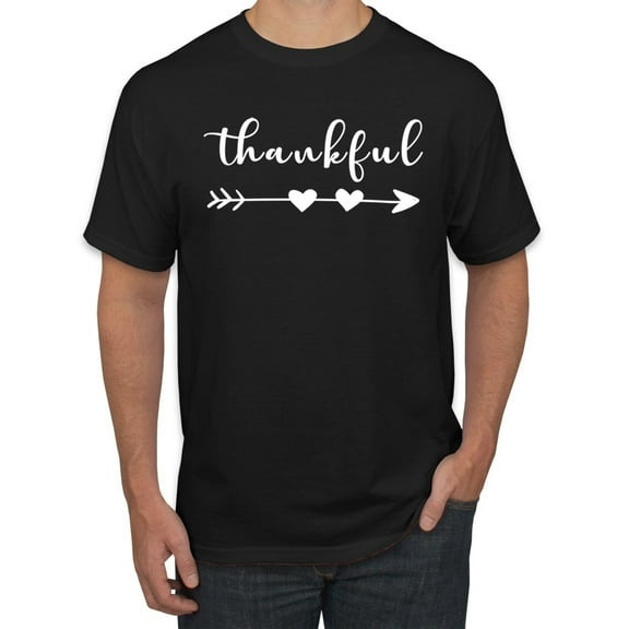 Cute Positive Christian Spirit Thankful Inspirational/Christian Men's Graphic T-Shirt, Black, Small