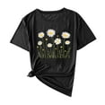 thumbnail image 3 of Women's Tops Under $5 Casual Print Shirt Round-Neck Pullover Tee Short Sleeve Blouses, 3 of 3