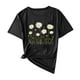 thumbnail image 3 of Camisas de Manga Corta para las Mujeres Moda Casual Impresión Cuello Redondo Suéter Tee Blusas, 3 of 3