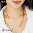 thumbnail image 3 of ‎555Jewelry Stainless Steel Herringbone Chain Necklace for Women, Flat Snake Necklace for Girls, ‎Snake Chain Necklace for Men, Elegant Chain Necklace, Rose Gold, 24 Inch Chain, 3 of 7
