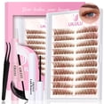 thumbnail image 1 of Kit de extensiones de pestañas naturales Uilulu Brown de Lash Clusters, 1 of 7