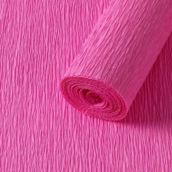 NAMZI 1 Roll Heavy Crepe Paper (19.7Inch Width x 8.2Ft Length), Color for Wedding/Birthday Decor & Handmade Crafts, Peach Pink