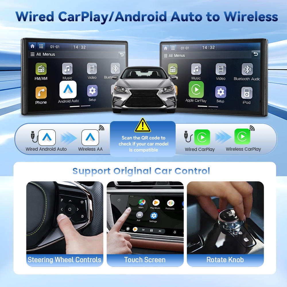CarlinKit Mini Ultra3, Wireless CarPlay Adapter, Wired to Wireless Car Android Auto Adapter, Dual-Band WiFi, Fast Connect, for Wired CarPlay&Android Auto Cars