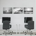 thumbnail image 4 of Hieng 3 Piece Black and White Plane Wall Art Airplane During Sunset Pictures Photo Giclee Print on Canvas Modern Aircraft Wall Decor for Boy Bedroom Office Living Room Unframed, 4 of 6