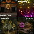 thumbnail image 4 of Smart RGB Christmas Tree Hanging Decor Lights Outdoor, 12" Color Changing Sphere Lights, App & Remote Control, Waterproof Fairy Ball Lights, Light Up Ornaments for Patio Wedding Decor, 4 of 6