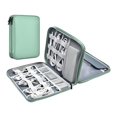 thumbnail image 1 of Bolsa organizadora de cables Miloocul, de piel, impermeable, color verde claro, 1 of 6