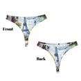 thumbnail image 3 of Fotbe Parisian Cafe With Eiffel Tanga Sin Costuras para Mujer con Estampado – Panties Invisibles, Transpirables y Cómodos para Uso Diario-4X-Large, 3 of 6