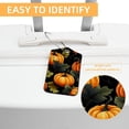 thumbnail image 3 of Square PU Leather 2 Pack Travel Tag - Bag Tag - Suitcase Tag with Privacy Cover and Stainless Steel Ring - Suitable for Travel, Backpack, and Handbag Thanksgiving Pumpkin, 3 of 7