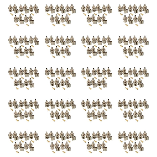 200 Ensembles Connecteurs de Serrage BNC Mâle RG58 3 Pcs