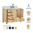 thumbnail image 3 of Ariel Cambridge 43 Inch Single Oval Sink Bathroom Vanity With Italian Carrara Marble Countertop 1.5 Inch Edge In Oak, 3 of 10