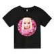 thumbnail image 5 of 2024 Kawaii Barbie Niños Manga Corta Anime Dibujos Animados Niñas Niños Cuello Redondo Camiseta Suave Todo Combinación Y2K Ropa Infantil Ropa de Calle, 5 of 5