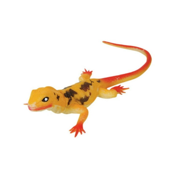 Orange PVC Soft Plastic Reptile Lizard Decoration