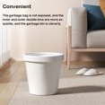 thumbnail image 3 of Advancent Cubo de basura Cubo de basura Sin tapa Estuche de basura 9L Tipo abierto Cesta de plástico para dormitorio Baño Dormitorio Suministros de limpieza para el hogar Blanco 9L/con anillo final, 3 of 6