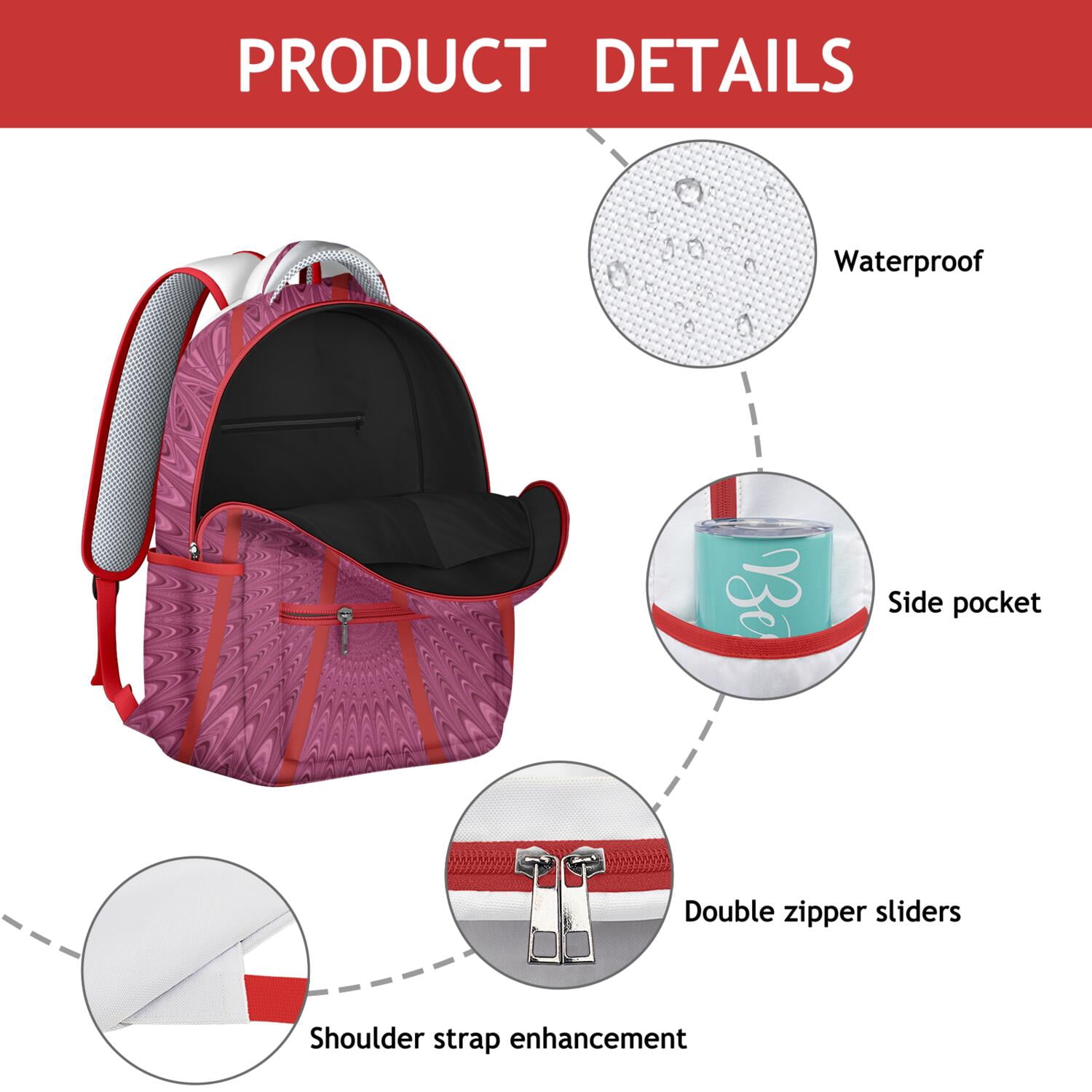 Bohemian Mantra All-Purpose Backpack&nbsp;- Versatile & Roomy Laptop Bag for Daily Use, Durable Bookbag, Great Gift for Back to School