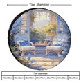 thumbnail image 2 of Blue Chairs And Flowers Heavy Duty Spare Tire Cover Ink Oil Painting Watercolor Retro Protectors Weatherproof Dust-Proof Fit for SUV Truck Travel Trailer 15inch, 2 of 8