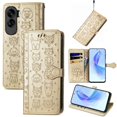 thumbnail image 1 of Funda Cartera FOXDOCK para Honor 90 Lite , Flip PU con Relieve de Gatos y Perros, Tarjetero y Soporte, 1 of 6