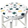 thumbnail image 3 of Bingfone Turtles And Corals Padded Round Bar Stool Cover Cushion with Elastic Fabric Round Chair Seat - Turtles And Corals, 3 of 7