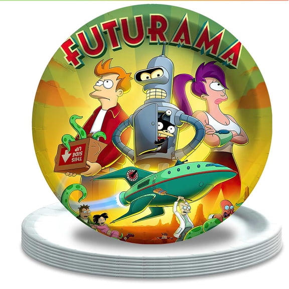 Futurama Party Supplies Birthday Plates Decorations Tableware Disposable Dinnerware
