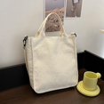 thumbnail image 6 of Vjnyvs Corduroy Shoulder Bag Women Vintage Shopping Bags Zipper Bookbag Handbags Casual Tote With Outside Pocket, 6 of 7