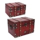 thumbnail image 3 of Caja De Almacenamiento De Madera, Tablero Compuesto De Gran Espacio, 2 Maletas De Madera Multifuncionales Para Postales De Recuerdo, 3 of 7