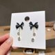 thumbnail image 1 of Aretes De Borla Larga De Plata S925 , Pendientes De Perlas De Ojo De Gato , Joyería Gao Jiahui unisex, 1 of 2