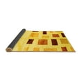 thumbnail image 2 of Ahgly Company Indoor Round Solid Yellow Modern Area Rugs, 4' Round, 2 of 4