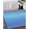 thumbnail image 2 of Ahgly Company Indoor Square Patterned Ocean Blue Area Rugs, 6' Square, 2 of 6