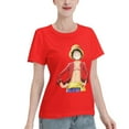 thumbnail image 2 of Women's Basic Short Sleeve T-Shirt One Piece Luffy, 2 of 6