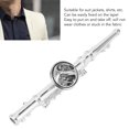 thumbnail image 4 of Flute Brooch Pin, High Simulation Retro Exquisite Luster Clothes Jewelry Silver Miniature Flute  For Music Festival, 4 of 8