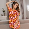 thumbnail image 3 of Naloa golf Print Women Nightgowns,Womens Loungewear,Short Sleeve Sleepwear,Comfy Ladies Nightdress, 3 of 6