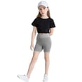 thumbnail image 4 of Lovzfmll Kid's Compression Shorts for Girls, High-Waisted with Side Pockets, Stretchy for Running, Gym, and Yoga for 10-11 Years, 4 of 9