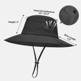 thumbnail image 2 of Minzimin 1Pcs Ponytail Sun Bucket Hats for Women UV Protection Foldable Mesh Wide Brim Hiking Beach Fishing Summer, 2 of 6