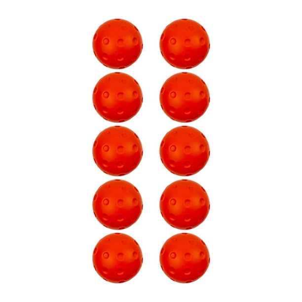 10 piezas de pelota de espuma de Pickleball silenciosa de espuma de PU suave de 74 mm para práctica en interiores rojo