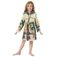 thumbnail image 6 of FORMRS Niños Bathrobe Unisex Hooded Robe Soft Plush Pajamas Sleepwear, Size 10-12T, Pink Sunset, 6 of 7