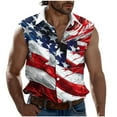 thumbnail image 2 of Blczomt Muscle Tank Top Mens Sleeveless Tees Summer Independence Day Red Button Down 4th Of July Tops, 2 of 5