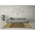 thumbnail image 3 of Ahgly Company Indoor Square Abstract Brown Modern Area Rugs, 3' Square, 3 of 4