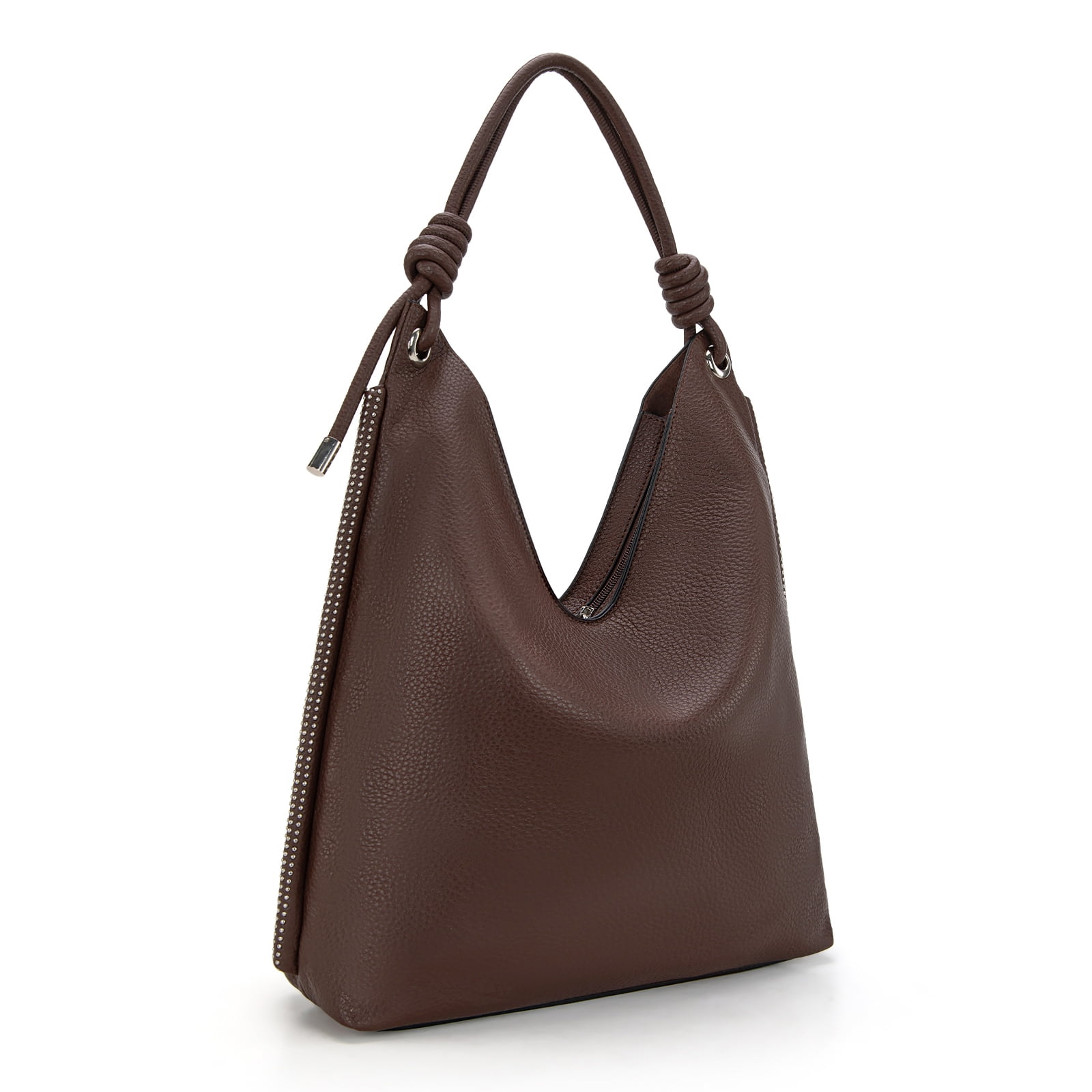 Montana West Hobo Bags for Women Soft Slouchy Top Handle Shoulder Purses Handbag with Knot Strap, Coffee