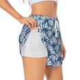 thumbnail image 2 of Haiem Blue Shells Women's 2 in 1 Running Shorts - Lightweight Athletic Workout Gym Yoga Breathable Sports Shorts Liner with Phone Pockets-X-Large, 2 of 9