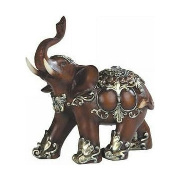 George S. Chen Imports SS-G-88098 Thai Elephant Wood Like Design Figurine, 6"