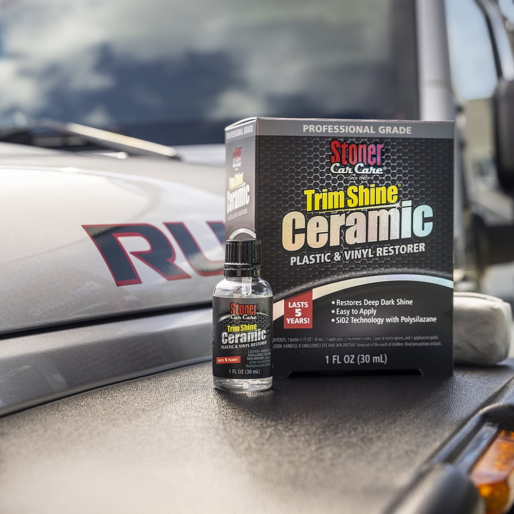 Stoner Car Care 95451 Trim Shine Ceramic Plastic and Vinyl Restorer Kit Professional Grade Restore Automotive Create a Semi-Permanent Shine