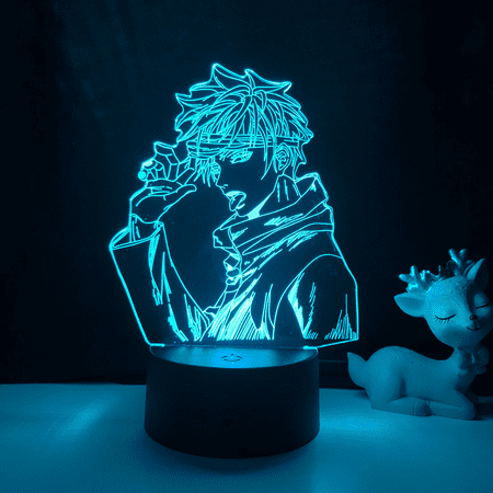 

JUSTUP Anime Spell Fighting Gojo Satoru 3D LED Night Light with Touch Remote Control Children s Bedroom Decorative 3D Illusion Lamp --- Pattern G（Black Seat）