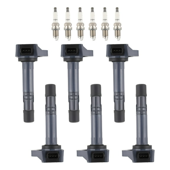 maXpeedingrods UF400 Set of 6 Ignition Coil Pack and Iridium Spark Plugs Fit for Honda Pilot Ridgeline, for Acura MDX Saturn Vue 2003-2008 V6 3.5L, Ignition Coil Kit Replace 12582000 30520PDKA01