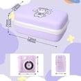 thumbnail image 3 of WWS-Kids Camera Case for ESOXOFFORE Instant Print Video Cameras, Children Camera Case for ESOXOFFORE Camera and Camera Paper, Case Only, Purple, Rabbit Cute Bunny (Purple - Little Rabbit), 3 of 4