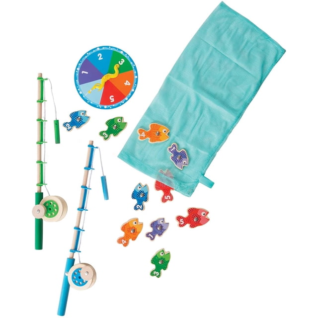 Juego de Pesca Magnético Atrapa y Cuenta Melissa & Doug con 2 Varillas y 10 Peces Madera Infantil Melissa & Doug MD-08554