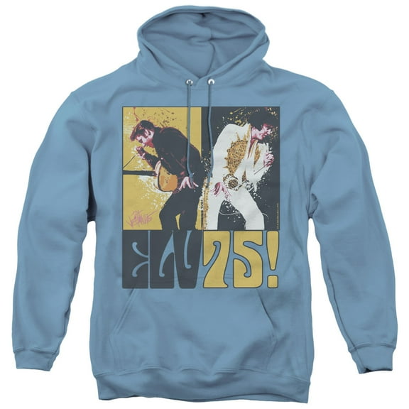 Elvis Presley Still The King Adult Pullover Hoodie Sweatshirt Carolina Blue