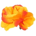 thumbnail image 4 of 2 en 1 pinzas para el cabello de horquilla de flor rosa grande artificial broche de flores para fiesta de mujer (naranja), 4 of 6
