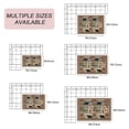thumbnail image 6 of Brown Ethnic Outdoor Rug for Patio/Deck/Porch, Non-Slip Large Area Rug 4 x 6 Ft, Black Bear Paw Farmhouse Cabin Canoe Retro Plaid Indoor Outdoor Rugs Washable Area Rugs, Camping Rug Carpet Runner, 6 of 8