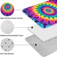 thumbnail image 5 of Rainbow Tie Dye Radial Pattern Bathroom Rugs Sets 3 Piece,Toilet Cover Set,Absorbent Non Slip Bathroom Mats Sets with U-Shaped Contour Rug Toilet Rug Set, 5 of 5