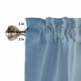 thumbnail image 4 of Blue Ombre Kitchen Curtains and Valances Set, 3 Piece Kitchen Curtains Set 24 Inch Length, Modern Gradient Abstract Art Rod Pocket Curtains Tier Farmhouse Window Curtains, 4 of 6